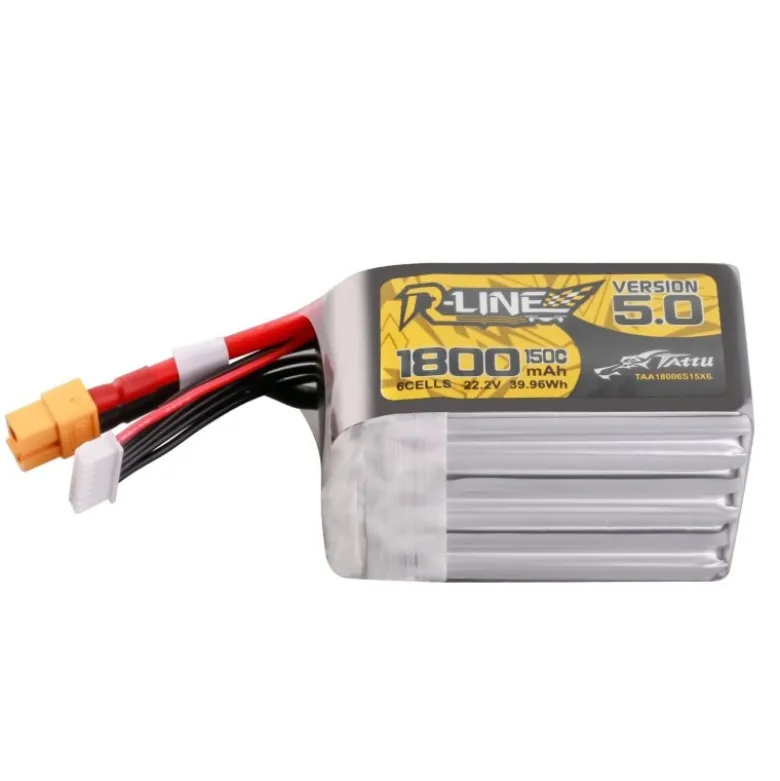 Gens ace TAA18006S15X6Tattu LiPo-Akku R-Line 5.0 1800mAh 22,2 V 150C 6S - XT60