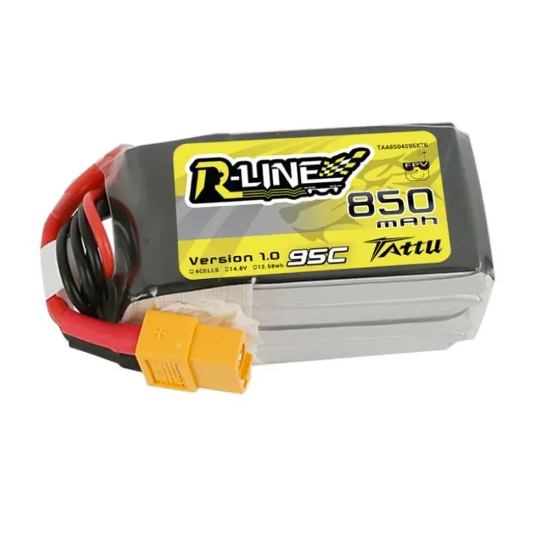 Gens ace TAA8504S95XT6Tattu R-Line LiPo Akku 14,8V 850mAh 95C 4S1P, XT60-Stecker