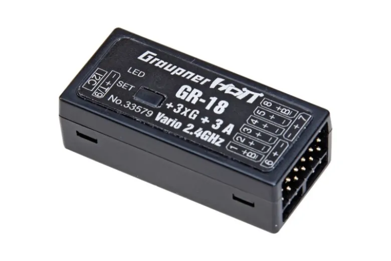 Graupner 33579GR-18 +3xG +3A + Vario HoTT 9-Kanal Empfänger 2,4GHz