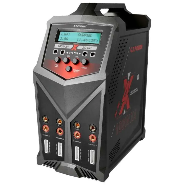 GT Power GT149X4 LiPo 1-6s 100W AC/DC 4fach Ladegerät