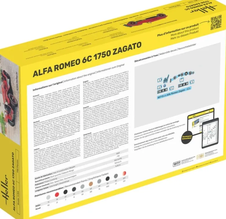 Heller 80715Alfa Romeo 6C 1750 Zagato Plastikbausatz in 1:24