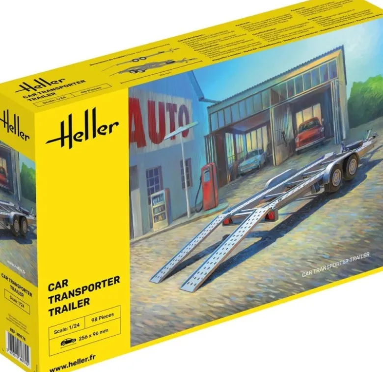 Heller 80774Car Transporter Trailer Plastikbausatz in 1:24