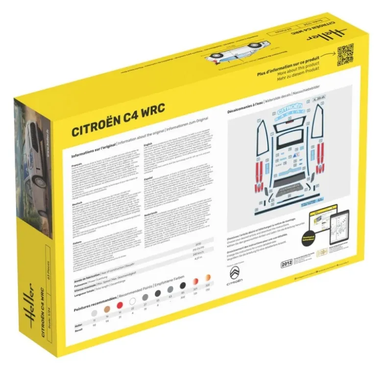 Heller 80756Citroen C4 WRC Plastikbausatz in 1:24
