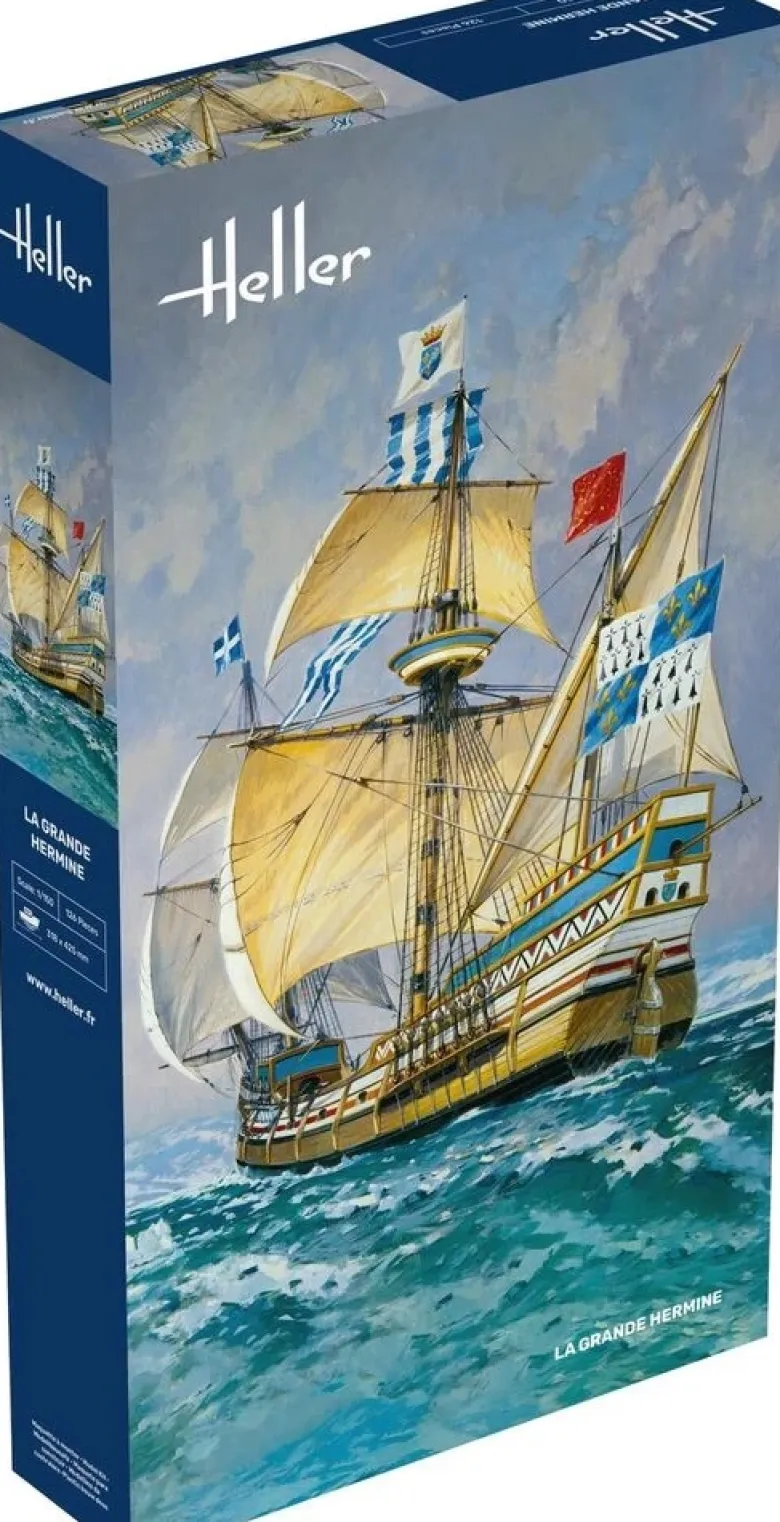 Heller 80841Erkundungsschiff 'La Grande Hermine' Plastikbausatz in 1:150