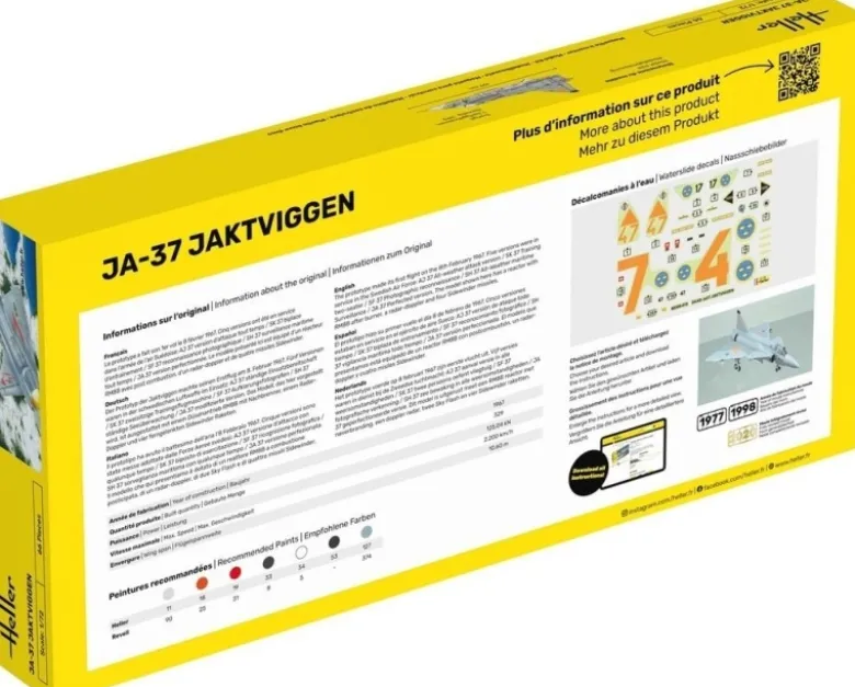 Heller 80309Ja-37 Jaktviggen Plastikbausatz in 1:72