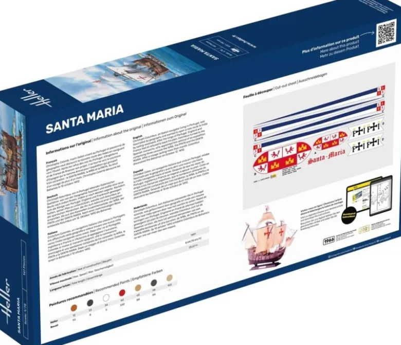 Heller 80865Karavelle 'Santa Maria' C. Kolumbus Plastikbausatz in 1:75