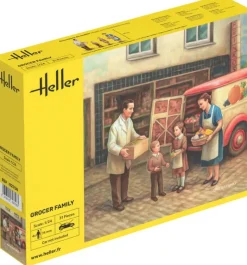 Heller 82758Lebensmittelhändler Familie Figuren Plastikbausatz in 1:24