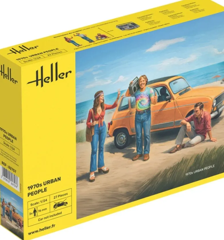 Heller 82757Stadtbewohner der 1970er Jahre Plastikbausatz in 1:24