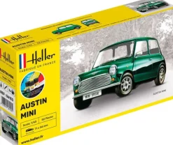 Heller 56153STARTER KIT Austin Mini Plastikbausatz in 1:43 inkl. Kleber, Pinsel und Hauptfarben