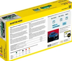 Heller 56153STARTER KIT Austin Mini Plastikbausatz in 1:43 inkl. Kleber, Pinsel und Hauptfarben