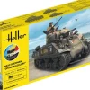 Heller 56894STARTER KIT M4A2 Sherman 'Division Leclerc' in 1:72 inkl. Kleber, Pinsel und Hauptfarben