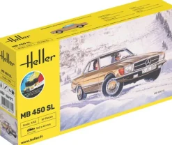 Heller 56171STARTER KIT MB 450 SL Plastikbausatz in 1:43 inkl. Kleber, Pinsel und Hauptfarben