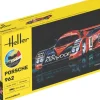 Heller 56109STARTER KIT Porsche 962 Plastikbausatz in 1:43 inkl. Kleber, Pinsel und Hauptfarben