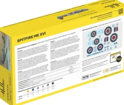 Heller 56282STARTER KIT Spitfire MK XVI Plastikbausatz in 1:72 inkl. Kleber, Pinsel und Hauptfarben