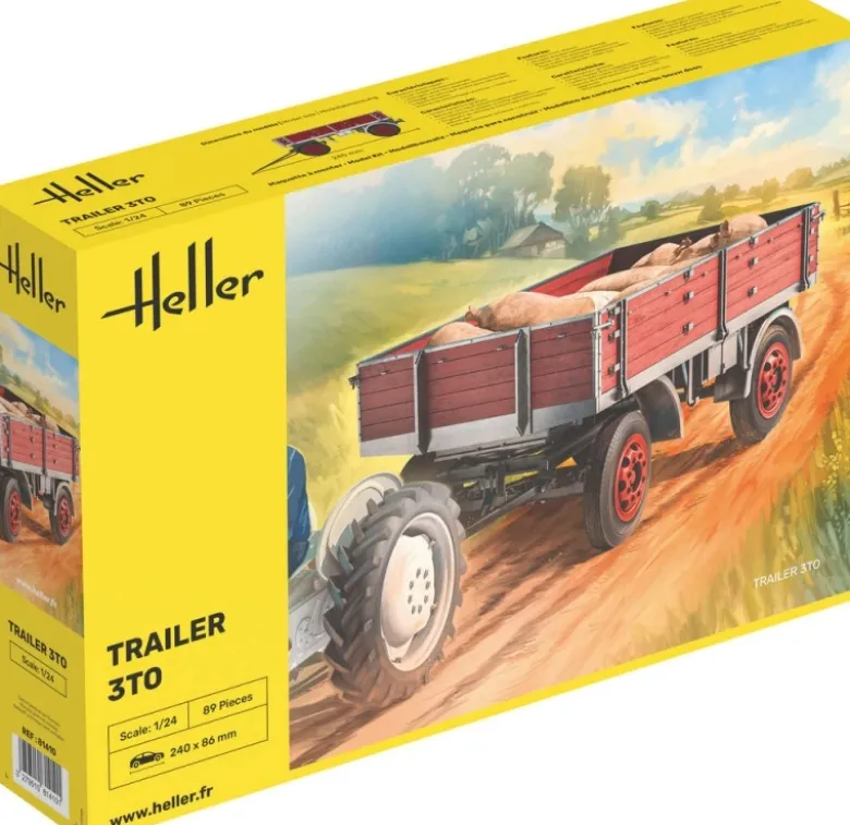 Heller 81410Trailer 3to Anhänger Plastikbausatz in 1:24