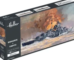 Heller 85078Twin Set Bismarck + Tirpitz Plastikbausatz in 1:400