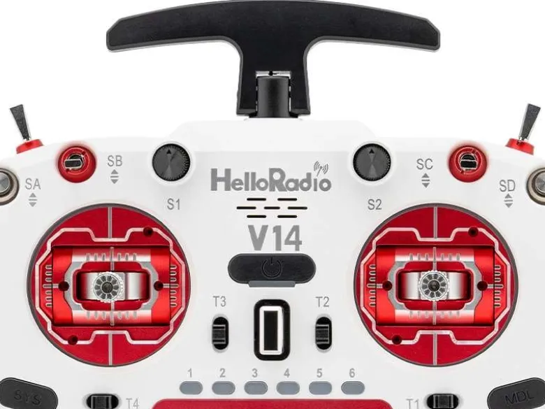 HelloRadio HR1029V14 MAX OLED 2,4GHz - ELRS LBT M2 Fernsteuerung weiß, rot