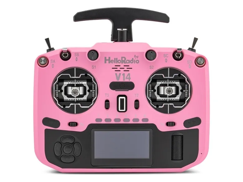 HelloRadio HR1031V14 MAX OLED 2,4GHz - ELRS LBT M2 Fernsteuerung pink, schwarz
