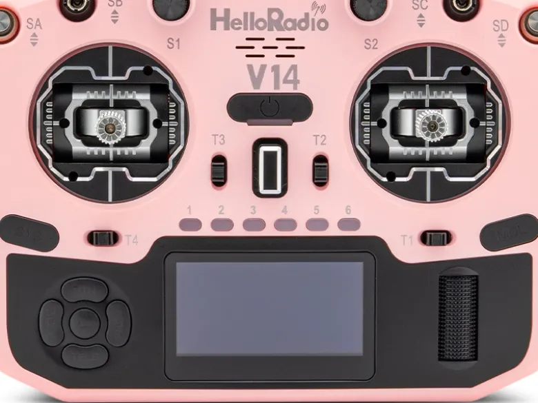 HelloRadio HR1033V14 MAX OLED 2,4GHz - ELRS LBT M2 Fernsteuerung rosa, schwarz