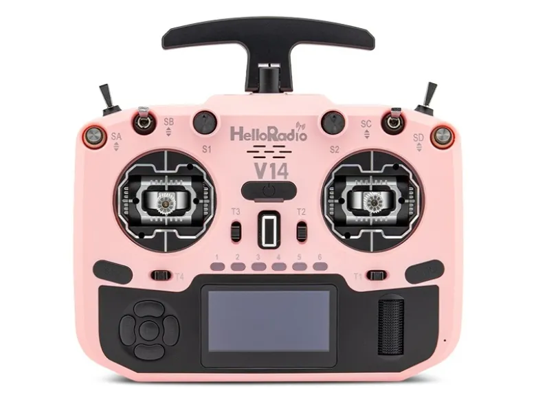 HelloRadio HR1033V14 MAX OLED 2,4GHz - ELRS LBT M2 Fernsteuerung rosa, schwarz