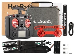 HelloRadio HR1065V14 MAX OLED 2,4GHz ELRS LBT M2 Fernsteuerung schwarz, rot