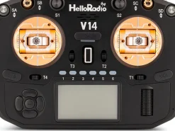 HelloRadio HR1067V14 MAX OLED 2,4GHz ELRS LBT M2 Fernsteuerung schwarz, gold