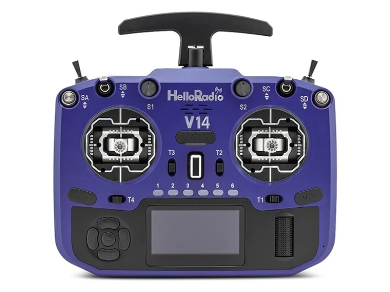 HelloRadio HR1036V14 MAX OLED 2,4GHz - ELRS LBT M2 Fernsteuerung blau, schwarz