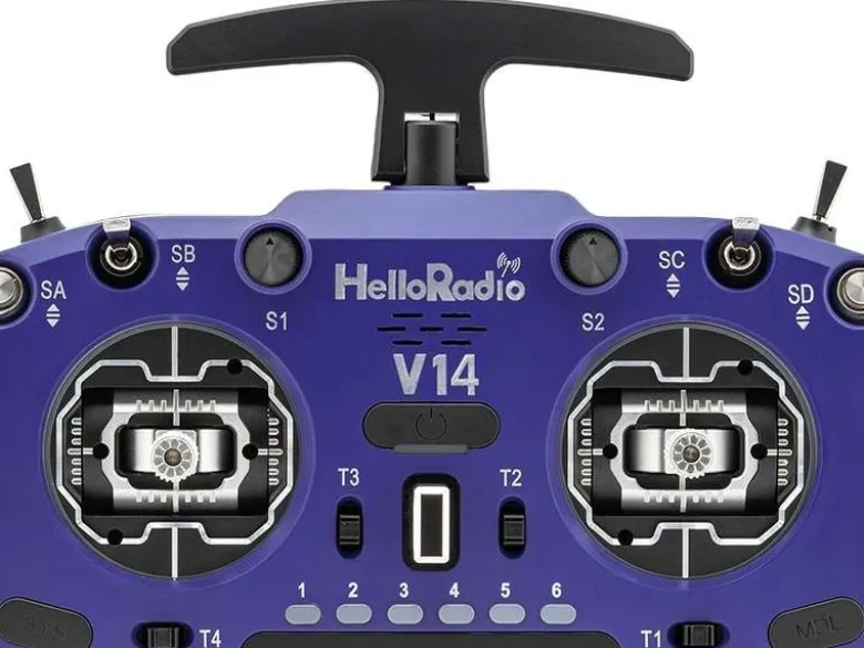 HelloRadio HR1036V14 MAX OLED 2,4GHz - ELRS LBT M2 Fernsteuerung blau, schwarz