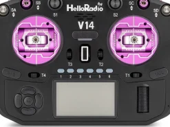 HelloRadio HR1066V14 MAX OLED 2,4GHz ELRS LBT M2 Fernsteuerung schwarz, lila