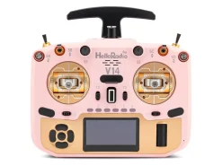 HelloRadio HR1030V14 MAX OLED 2,4GHz - ELRS LBT M2 Fernsteuerung rosa, gold