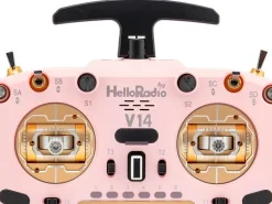 HelloRadio HR1030V14 MAX OLED 2,4GHz - ELRS LBT M2 Fernsteuerung rosa, gold