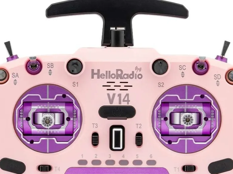 HelloRadio HR1053V14 MAX OLED 2,4GHz - 4in1 LBT M2 Fernsteuerung rosa, lila