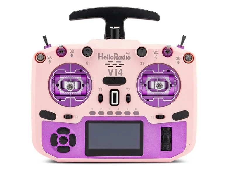 HelloRadio HR1053V14 MAX OLED 2,4GHz - 4in1 LBT M2 Fernsteuerung rosa, lila