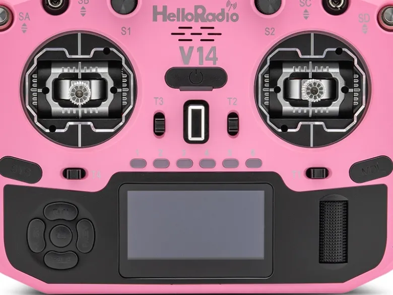 HelloRadio HR1049V14 MAX OLED 2,4GHz - 4in1 LBT M2 Fernsteuerung pink, schwarz