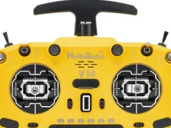 HelloRadio HR1041V14 MAX R9 OLED 2,4GHz ELRS LBT M2 Fernsteuerung gelb, schwarz