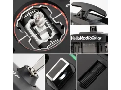 HelloRadio HR1068V14 MAX R9 OLED 2,4GHz ELRS LBT M2 Fernsteuerung schwarz, schwarz