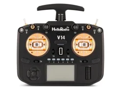 HelloRadio HR1071V14 MAX R9 OLED 2,4GHz ELRS LBT M2 Fernsteuerung schwarz, gold