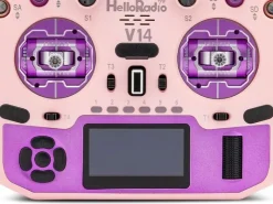 HelloRadio HR1044V14 MAX R9 OLED 2,4GHz ELRS LBT M2 Fernsteuerung rosa, lila