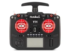 HelloRadio HR1069V14 MAX R9 OLED 2,4GHz ELRS LBT M2 Fernsteuerung schwarz, rot
