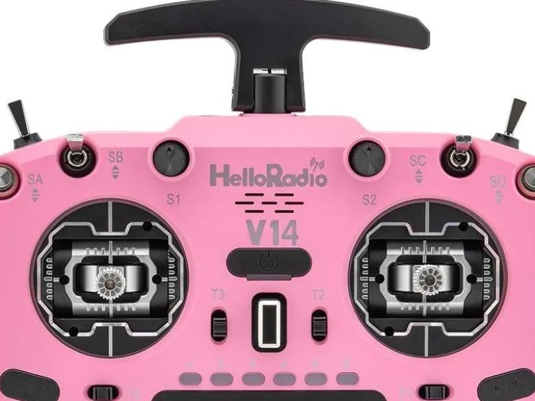 HelloRadio HR1040V14 MAX R9 OLED 2,4GHz ELRS LBT M2 Fernsteuerung pink, schwarz