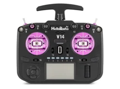 HelloRadio HR1070V14 MAX R9 OLED 2,4GHz ELRS LBT M2 Fernsteuerung schwarz, lila