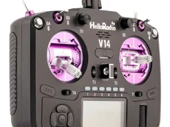 HelloRadio HR1070V14 MAX R9 OLED 2,4GHz ELRS LBT M2 Fernsteuerung schwarz, lila