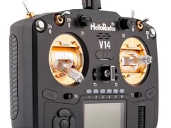 HelloRadio HR1075V14 MAX R9 OLED 2,4GHz 4in1 LBT M2 Fernsteuerung schwarz, gold