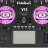 HelloRadio HR1074V14 MAX R9 OLED 2,4GHz 4in1 LBT M2 Fernsteuerung schwarz, lila