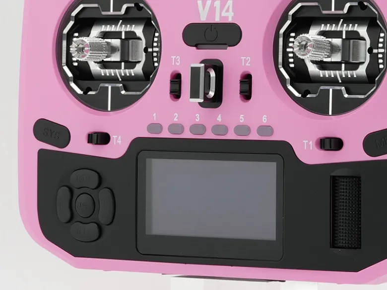 HelloRadio HR1058V14 MAX R9 OLED 2,4GHz 4in1 LBT M2 Fernsteuerung pink, schwarz