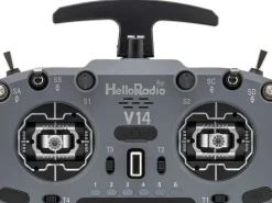 HelloRadio HR1055V14 MAX R9 OLED 2,4GHz 4in1 LBT M2 Fernsteuerung grau, schwarz
