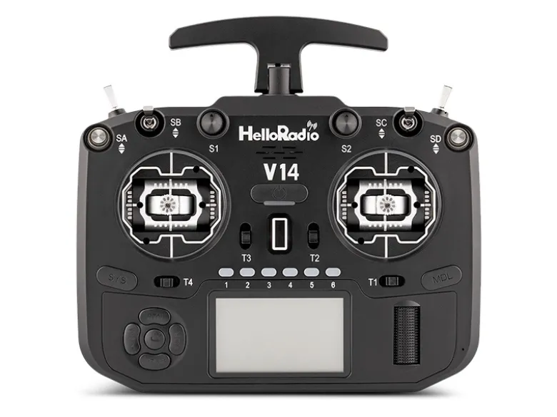 HelloRadio HR1072V14 MAX R9 OLED 2,4GHz 4in1 LBT M2 Fernsteuerung schwarz, schwarz