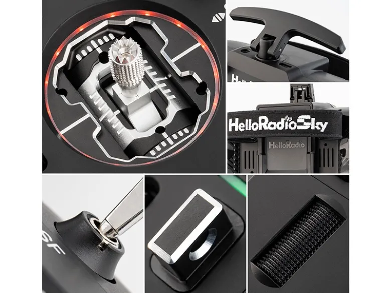 HelloRadio HR1072V14 MAX R9 OLED 2,4GHz 4in1 LBT M2 Fernsteuerung schwarz, schwarz