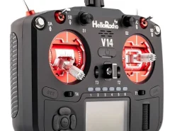 HelloRadio HR1073V14 MAX R9 OLED 2,4GHz 4in1 LBT M2 Fernsteuerung schwarz, rot