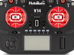 HelloRadio HR1073V14 MAX R9 OLED 2,4GHz 4in1 LBT M2 Fernsteuerung schwarz, rot